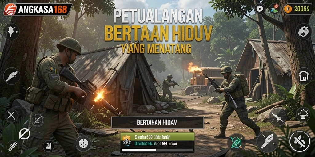 Tampilan antarmuka game Bertahan Hidup yang menarik dan mudah dinavigasi.