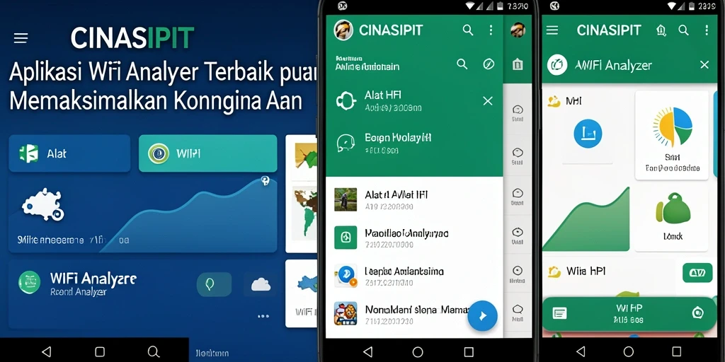 Antarmuka CINASIPIT menampilkan analisis sinyal WiFi secara jelas dan informatif.