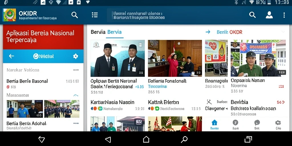 Antarmuka pengguna OKIDR yang sederhana dan informatif.