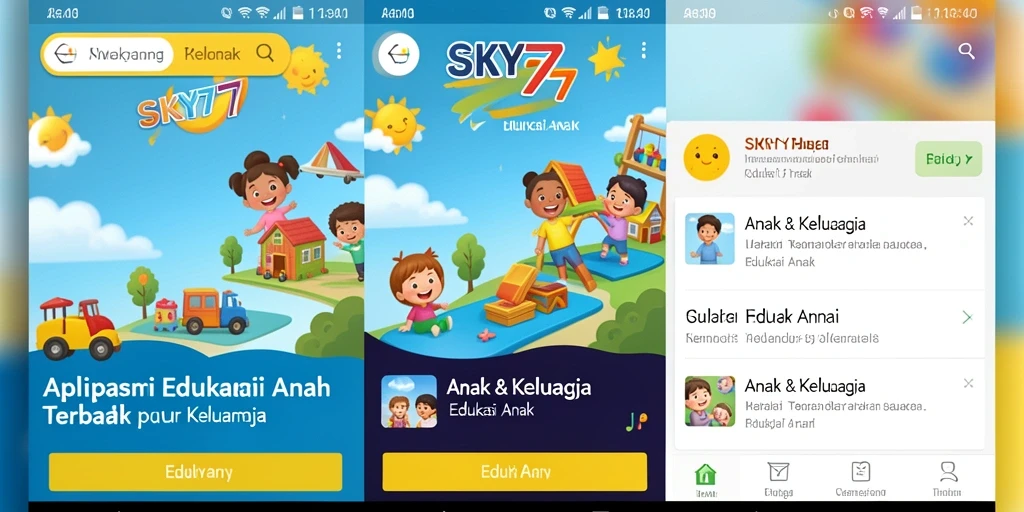 Tampilan antarmuka aplikasi Edukasi Anak yang menarik dan interaktif.
