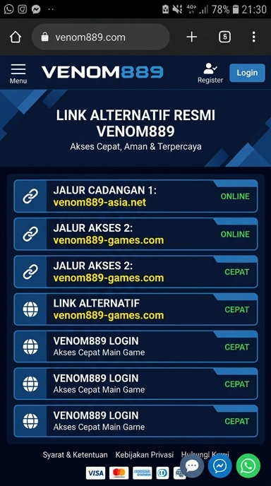 Link Alternatif Venom889 untuk Pengguna Android