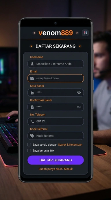 Cara Mudah Daftar Akun venom889 di Android